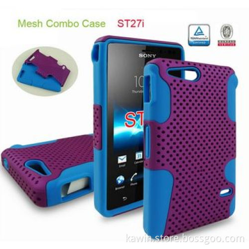 Mesh Combo 2-in-1 PC + Silicone Cover for Sony ST27i